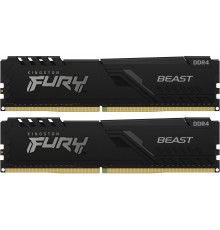 Оперативная память Kingston 64GB 3000MHz DDR4 CL16 DIMM (Kit of 2) FURY Beast Black                                                                                                                                                                       