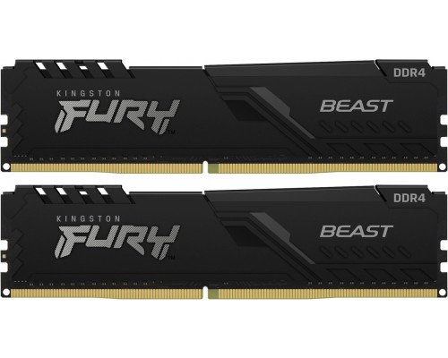 Оперативная память Kingston 64GB 3000MHz DDR4 CL16 DIMM (Kit of 2) FURY Beast Black