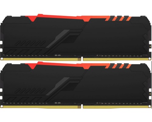 Оперативная память Kingston 64GB 2666MHz DDR4 CL16 DIMM (Kit of 2) FURY Beast RGB