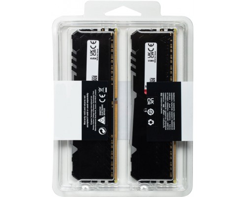 Оперативная память Kingston 64GB 2666MHz DDR4 CL16 DIMM (Kit of 2) FURY Beast RGB