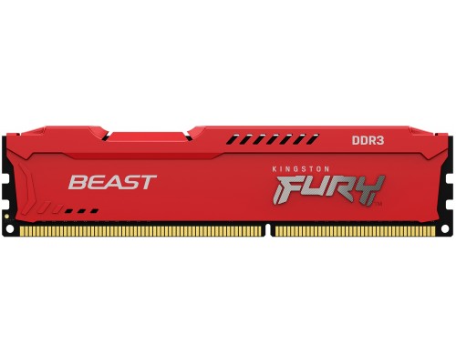 Оперативная память Kingston 8GB 1600MHz DDR3 CL10 DIMM FURY Beast Red