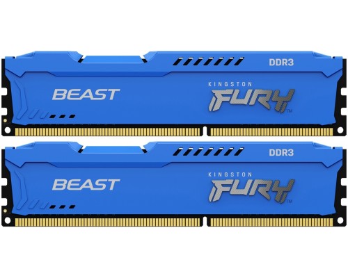 Оперативная память Kingston 8GB 1866MHz DDR3 CL10 DIMM (Kit of 2) FURY Beast Blue