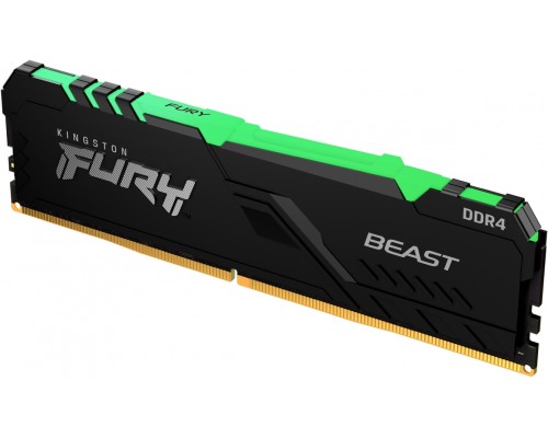 Оперативная память Kingston 8GB 3200MHz DDR4 CL16 DIMM FURY Beast RGB