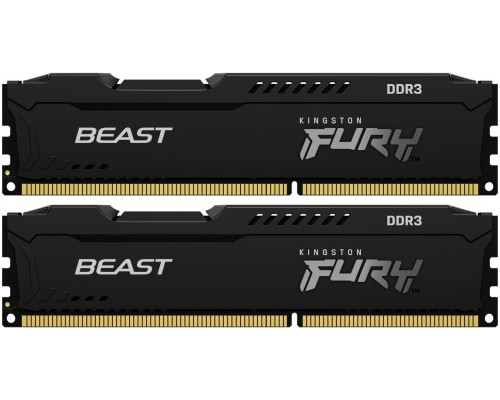 Оперативная память Kingston 8GB 1866MHz DDR3 CL10 DIMM (Kit of 2) FURY Beast Black