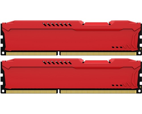 Оперативная память Kingston 8GB 1600MHz DDR3 CL10 DIMM (Kit of 2) FURY Beast Red