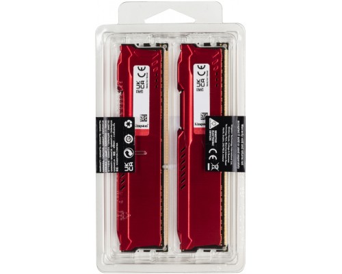 Оперативная память Kingston 8GB 1600MHz DDR3 CL10 DIMM (Kit of 2) FURY Beast Red