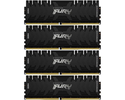 Оперативная память Kingston 64GB 3000MHz DDR4 CL15 DIMM (Kit of 4) 1Gx8 FURY Renegade Black