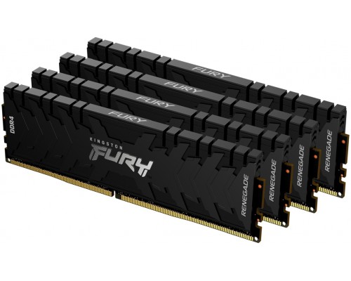 Оперативная память Kingston 64GB 3000MHz DDR4 CL15 DIMM (Kit of 4) 1Gx8 FURY Renegade Black