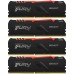 Оперативная память Kingston 64GB 3000MHz DDR4 CL15 DIMM (Kit of 4) 1Gx8 FURY Beast RGB