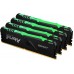 Оперативная память Kingston 64GB 3000MHz DDR4 CL15 DIMM (Kit of 4) 1Gx8 FURY Beast RGB