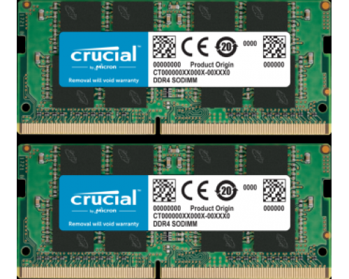 Оперативная память Crucial SODIMM 32GB Kit (16GBx2) DDR4 2666 MT/s (PC4-21300) CL19 Unbuffered 260pin