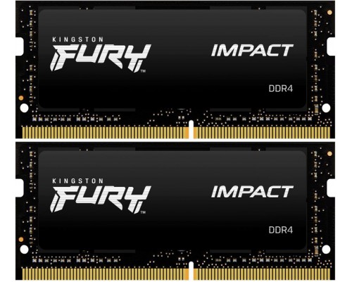 Оперативная память Kingston 32GB 3200MHz DDR4 CL20 SODIMM (Kit of 2) 1Gx8 FURY Impact