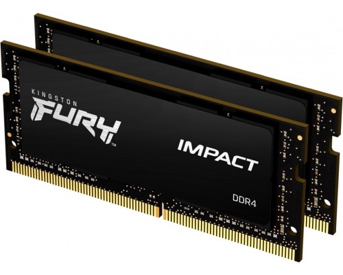 Оперативная память Kingston 32GB 3200MHz DDR4 CL20 SODIMM (Kit of 2) 1Gx8 FURY Impact