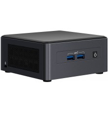 НЕТТОП Nettop Intel NUC, Intel Core i7-1165G7 (12M Cache, up to 4,70 GHz), 2xDDR4-3200 1.2V SO-DIMMs (up to 64 GBGb), Intel Iris X Graphics (Dual HDMI 2,0b w/HDMI CEC, Dual DP 1.4a via Type C), 1x Thunderbolt 4, 1x Thunderbolt 3, 4xUSB3.0, 3xUSB2.0, 