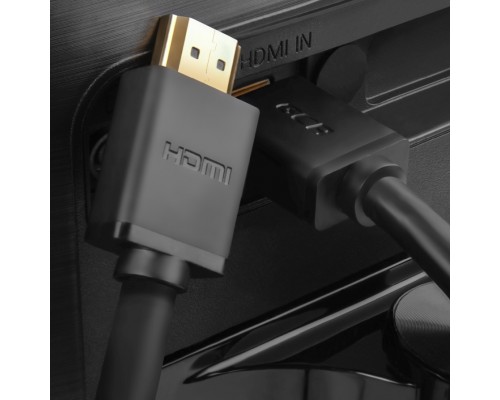 Кабель Greenconnect  3.0m HDMI версия 2.0, HDR 4:2:2, Ultra HD, 4K 60 fps 60Hz/5K*30Hz, 3D, AUDIO, 18.0 Гбит/с, 28/28 AWG, OD7.3mm, тройной экран, черный, GCR-HM411-3.0m