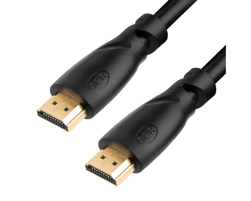 Кабель GCR 5.0m HDMI версия 1.4, черный, OD7.3mm, 30/30 AWG, позолоченные контакты, Ethernet 10.2 Гбит/с, 3D, 4K, GCR-HM310-5.0m, экран