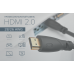 Кабель GCR Premium 0.3m HDMI версия 2.0, HDR Ultra HD 4K60 Hz/ 5K30Hz, 3D, Ethernet 18.0 Гбит/с, OD8.0mm, 28/26 AWG, черный, GCR-51766