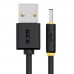 Адаптер Greenconnect 1,0 м переходник питания 5V -гибкий  USB AM / DC Jack 3.5mm, GCR-50881