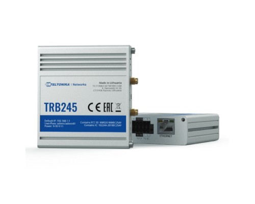 Коммутационный блок ТRB245 industrial M2M LTE gateway 4G (LTE) cat4 3G / 2x SIM/ 1x RJ45 / digital i/o / RS232 / RS485 / GPS/GNSS