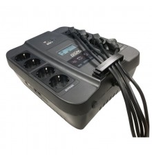 Источник бесперебойного питания Powercom Back-UPS SPIDER, Line-Interactive, LCD, AVR, 1100VA/605W, Schuko, USB, black (1452054)                                                                                                                           