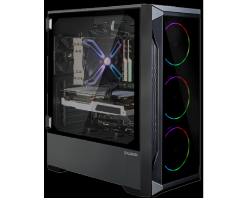 Корпус ZALMAN Z8 TG, ATX, BLACK, FRONT TG, WINDOW, 2xCOMBO (3.5