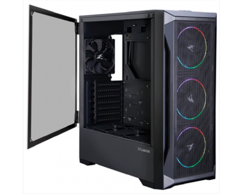 Корпус ZALMAN Z8 MS, ATX, BLACK, FRONT MESH, WINDOW, 2xCOMBO (3.5