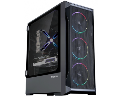 Корпус ZALMAN Z8 MS, ATX, BLACK, FRONT MESH, WINDOW, 2xCOMBO (3.5