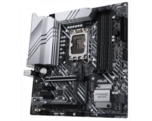 Материнская плата ASUS PRIME Z690M-PLUS D4, LGA1700, Z690, 4*DDR4, HDMI+DVI+DP, CrossFireX, SATA3 + RAID, Audio, Gb LAN, USB 3.2*8, USB 2.0*6, COM*1 header (w/o cable), mATX ; 90MB18Q0-M0EAY0