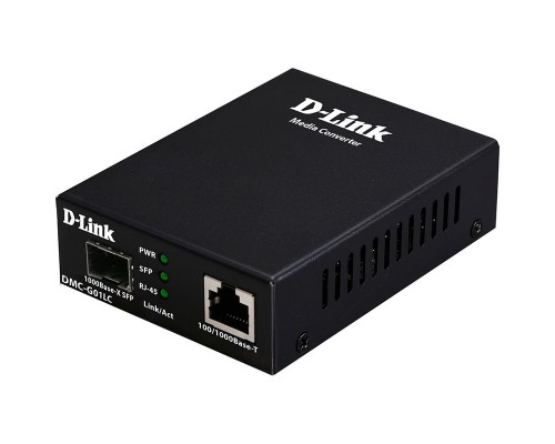 Медиаконвертер D-Link DMC-G10SC/A1A, Media Converter with 1 100/1000Base-T port and 1 1000Base-LX port.     Up to 10km, single-mode Fiber, SC connector, Jumbo frame, Transmitting and Receiving wavelength: 1310nm.