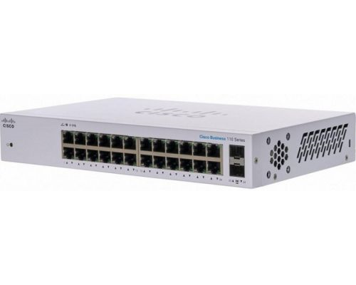 Коммутатор Cisco  CBS110 Unmanaged 24-port GE, 2x1G SFP Shared (repl. for  SF112-24-EU,  SG110-24-EU, SG112-24-EU)