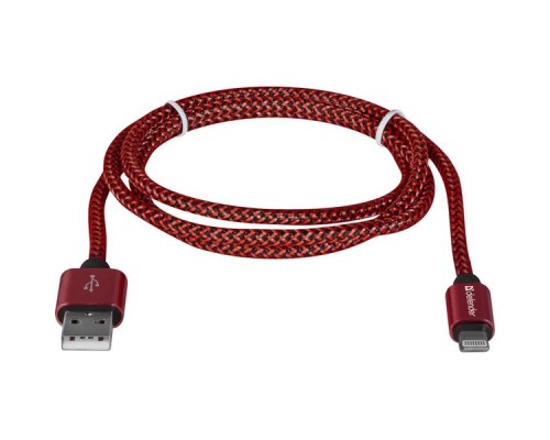 Кабель LIGHTNING TO USB2 1M RED ACH01-03T 87807 DEFENDER