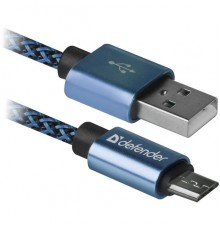 Кабель USB2.0 TO MICRO-USB 1M BLUE USB08-03T 87805 DEFENDER                                                                                                                                                                                               