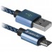 Кабель USB2.0 TO MICRO-USB 1M BLUE USB08-03T 87805 DEFENDER