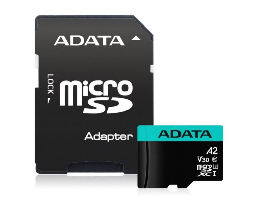 Карта памяти MICRO SDXC 256GB W/AD. AUSDX256GUI3V30SA2-RA1 ADATA