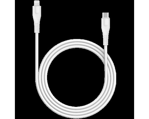 Кабель CANYON MFI-4 Type C Cable To MFI Lightning for Apple, PVC Mouling,Function: with full feature( data transmission and PD charging) Output:5V/2.4A, OD:3.5mm, cable length 1.2m, 0.026kg,Color:White