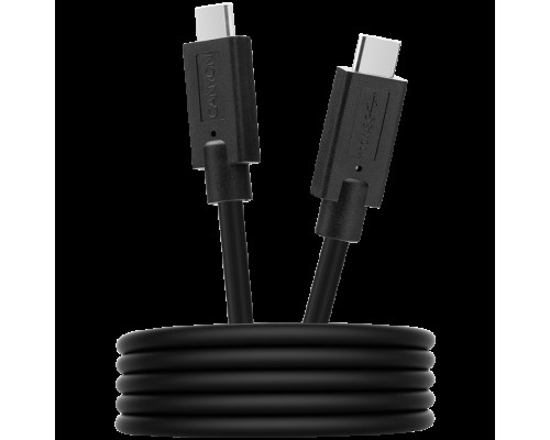 Кабель CANYON UC-9 Type C USB3.1 standard cable, PD3.0 100W, with full feature(video, audio, data transmission and PD charging), OD 4.8mm, cable length 1m, Black, 13*9*1000mm, 0.043kg