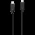 Кабель CANYON UC-9 Type C USB3.1 standard cable, PD3.0 100W, with full feature(video, audio, data transmission and PD charging), OD 4.8mm, cable length 1m, Black, 13*9*1000mm, 0.043kg