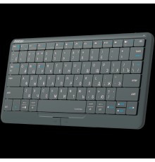 Клавиатура Prestigio Click&Touch 2, wireless multimedia smart keyboard with touchpad embedded into keys, auto-switch between keyboard and touchpad modes, touch multimedia sliders, left and right physical 