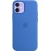 Чехол Apple MagSafe, силикон, для iPhone 12 mini Silicone Case with MagSafe - Capri Blue