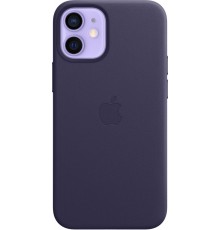 Чехол Apple MagSafe, силикон, для iPhone 12 mini Leather Case with MagSafe - Deep Violet                                                                                                                                                                  