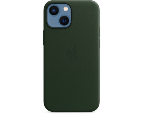 Чехол Apple MagSafe, силикон, для iPhone 13 mini Leather Case with MagSafe - Sequoia Green