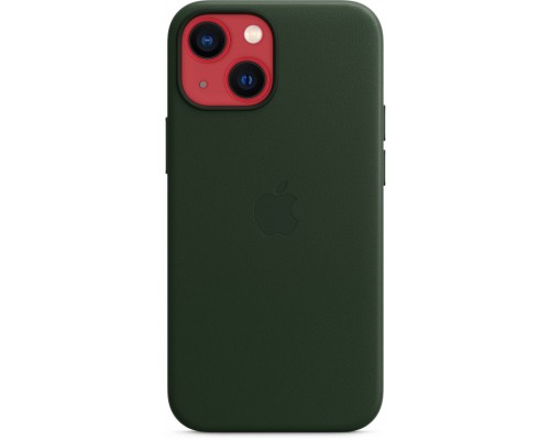 Чехол Apple MagSafe, силикон, для iPhone 13 mini Leather Case with MagSafe - Sequoia Green