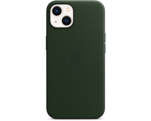 Чехол Apple MagSafe, силикон, для iPhone 13 Leather Case with MagSafe - Sequoia Green