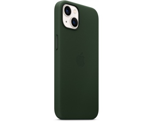 Чехол Apple MagSafe, силикон, для iPhone 13 Leather Case with MagSafe - Sequoia Green