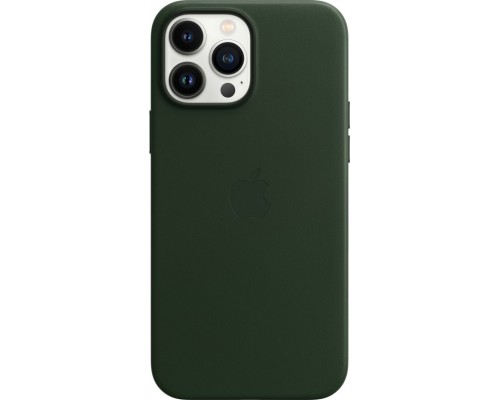 Чехол Apple MagSafe, силикон, для iPhone 13 Pro Max Leather Case with MagSafe - Sequoia Green