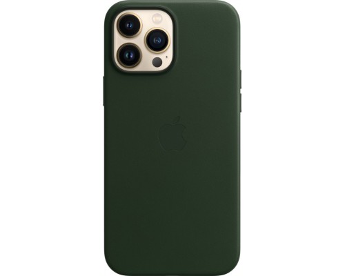 Чехол Apple MagSafe, силикон, для iPhone 13 Pro Max Leather Case with MagSafe - Sequoia Green