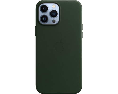 Чехол Apple MagSafe, силикон, для iPhone 13 Pro Max Leather Case with MagSafe - Sequoia Green