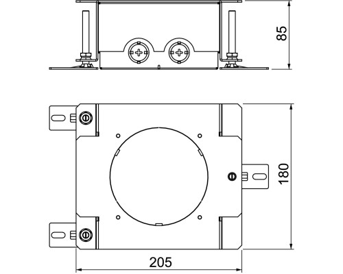 Монтажное основание UD для лючков GESR2 (h=85-130 мм, сталь), UD GES R2, кратность поставки 1 шт.
