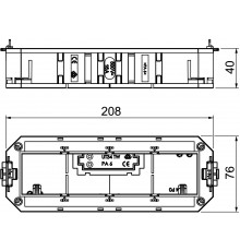 Монтажная коробка UT4 для установки в лючок с накладкой для 4xModul45 (полиамид,черный), UT4 45 4, кратность поставки 1 шт.                                                                                                                               