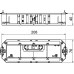 Монтажная коробка UT4 для установки в лючок с накладкой для 4xModul45 (полиамид,черный), UT4 45 4, кратность поставки 1 шт.